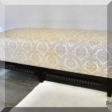 F41. Upholstered bench with spindle legs. 18”h x 54”w x 20”d 